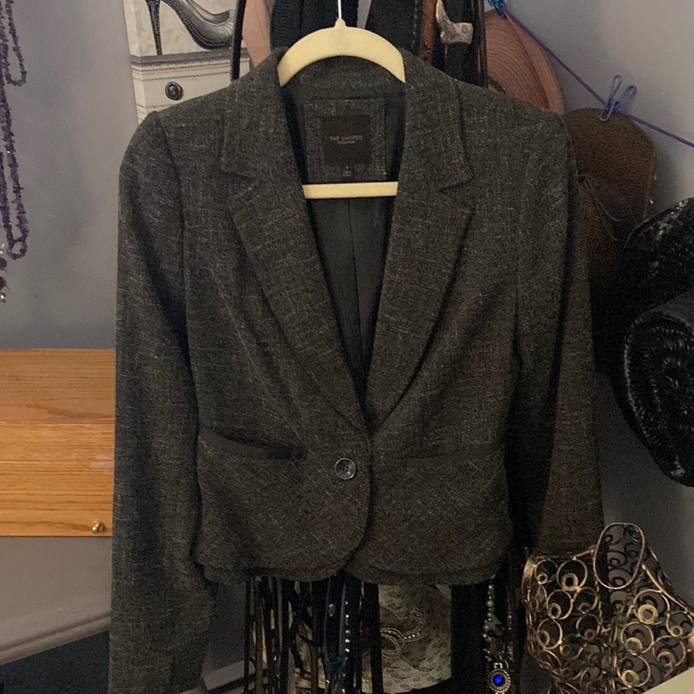 The limited brown jacket with a little peplum